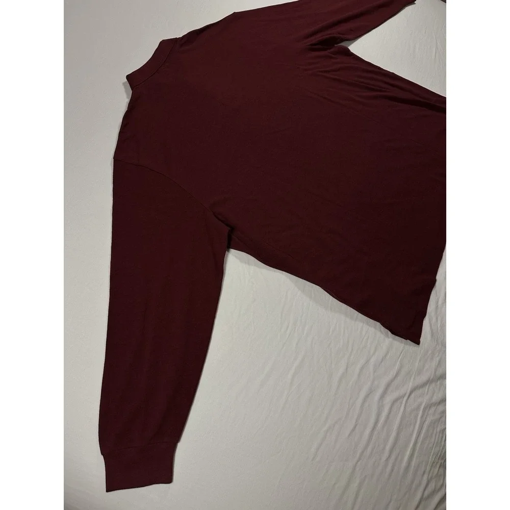 Polo‎ Ralph Lauren Men's Maroon Red Long Sleeve Knit Polo Shirt Size 4XB Preppy
